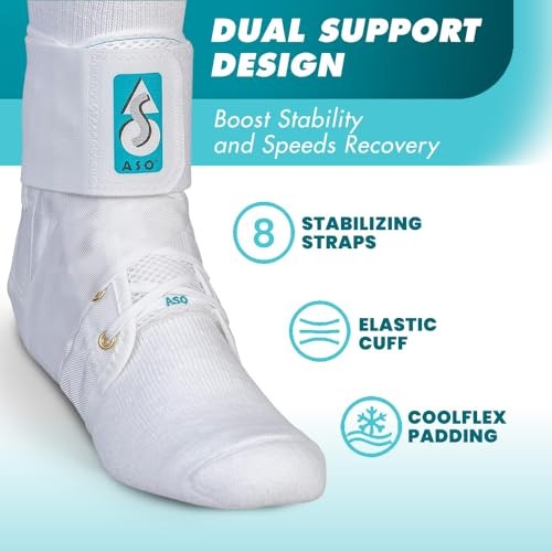 Ankle stabilizer brace x small white support for injury recovery