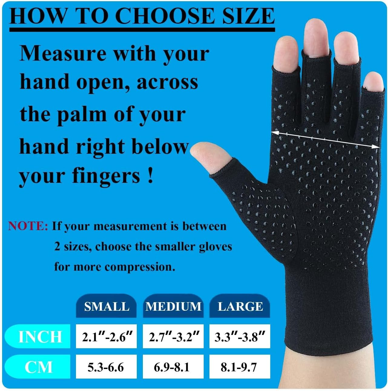 2 Pairs Arthritis Gloves for Pain Relief, Compression Gloves for Arthritis, C…