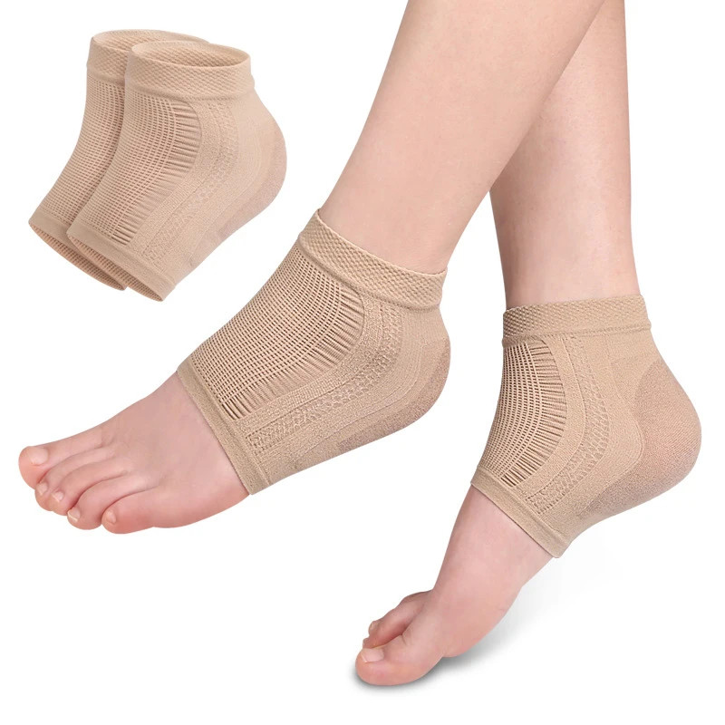 2PCS Gel Moisturizing Heel Socks Spa Sock For Foot Care Gel Heel Socks For Dry C