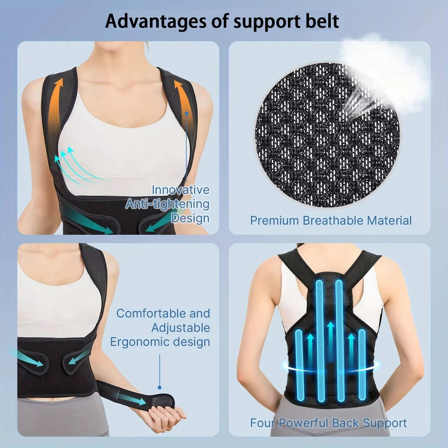 Back Brace Posture Corrector Women Men Shoulder Straightener Adjustable Support