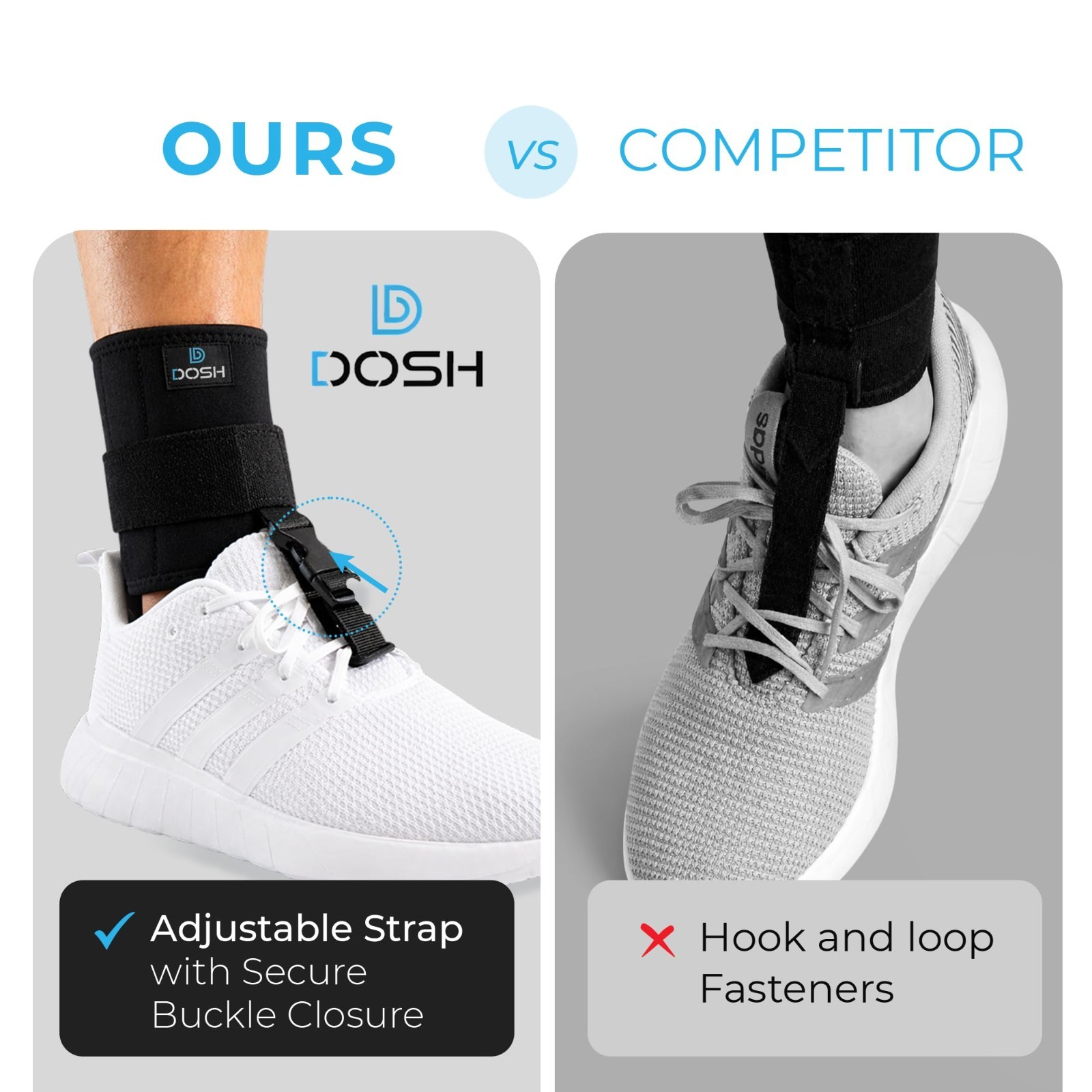 Foot Drop Brace for Walking – AFO Ankle Support – Unisex Adjustable Black
