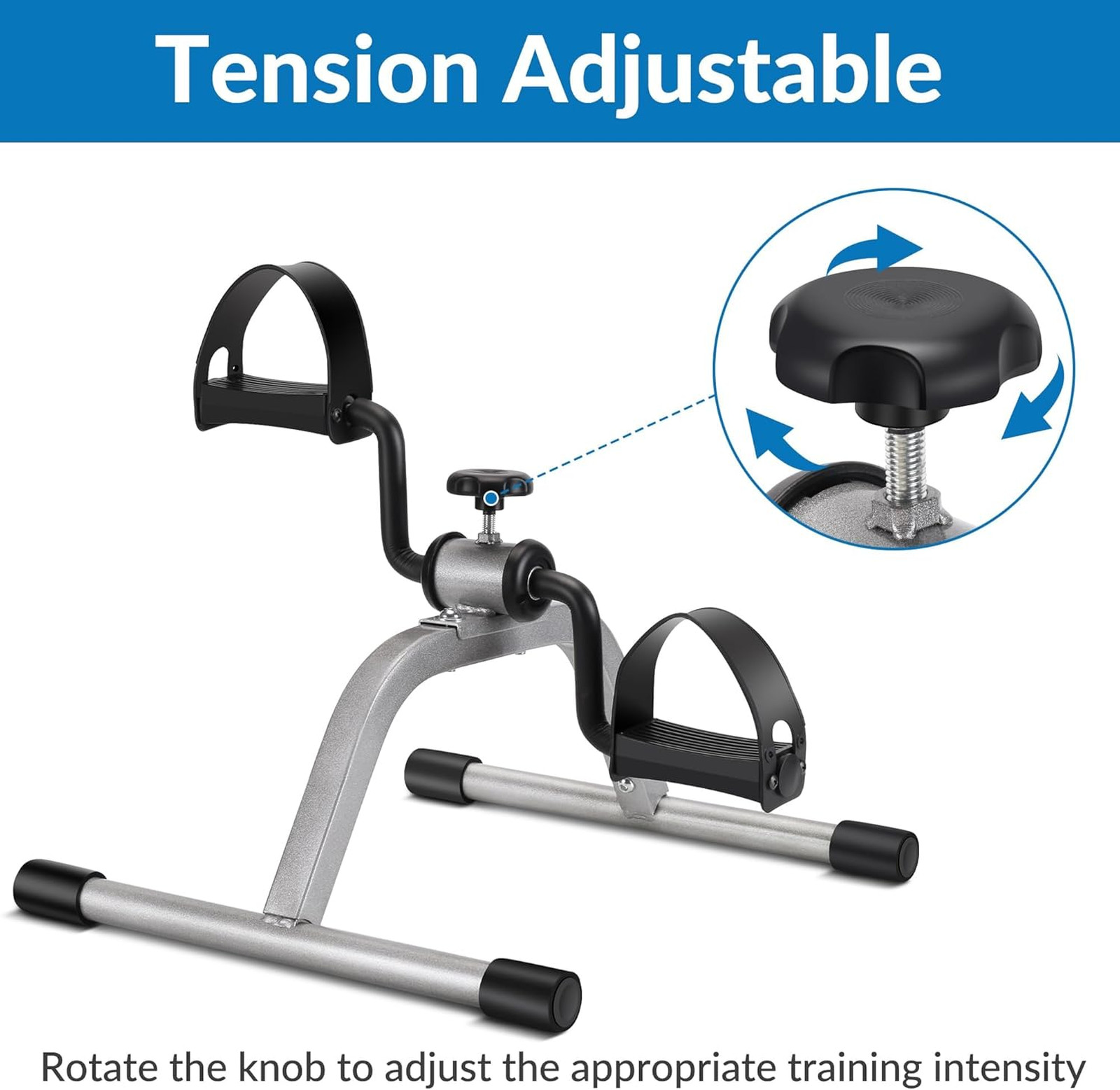 Pedal Exerciser Mini Exercise Bike for Leg and Arm Recovery Exercise Lightweight