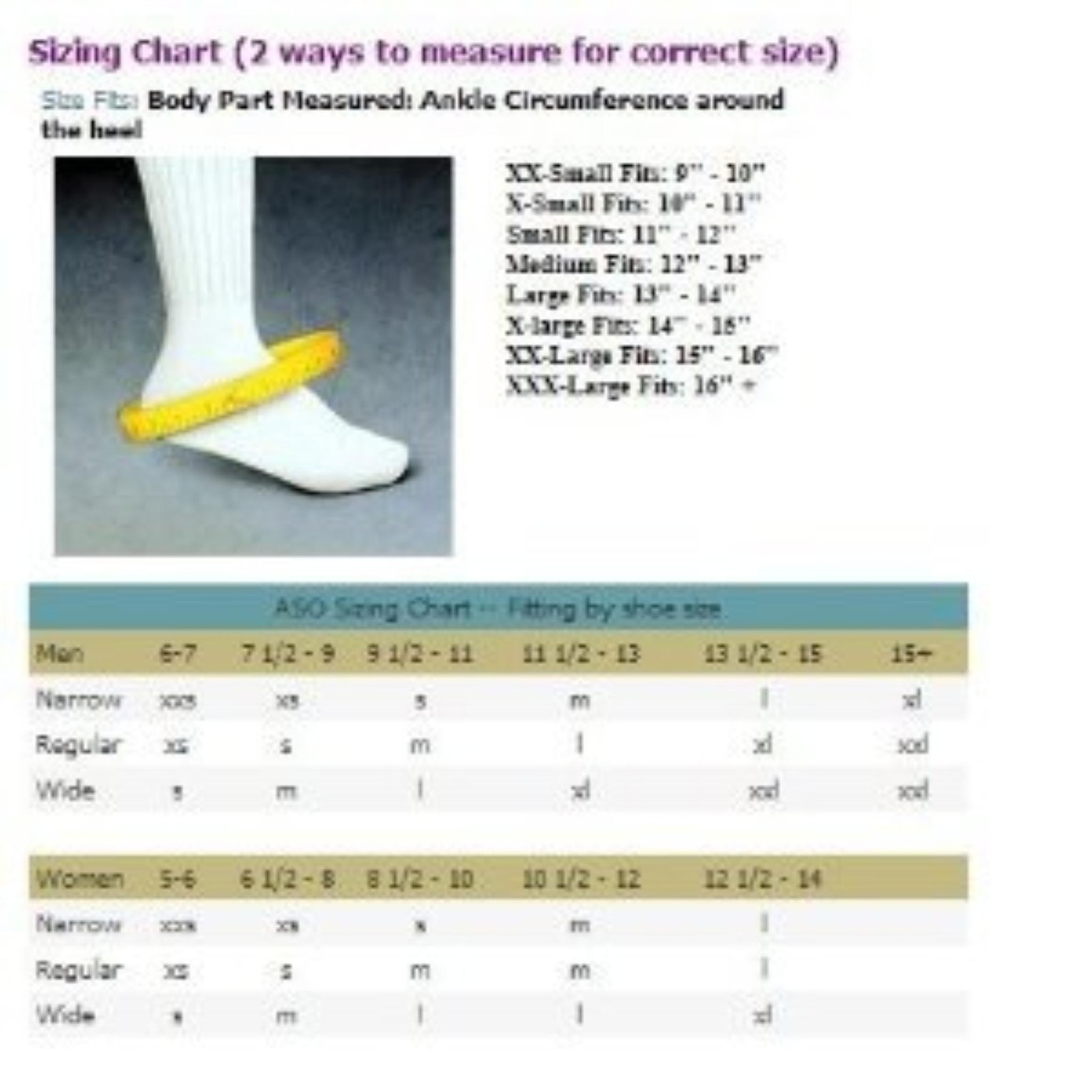 ASO Ankle Stabilizing Orthosis W/inserts (Black , XX-Large)