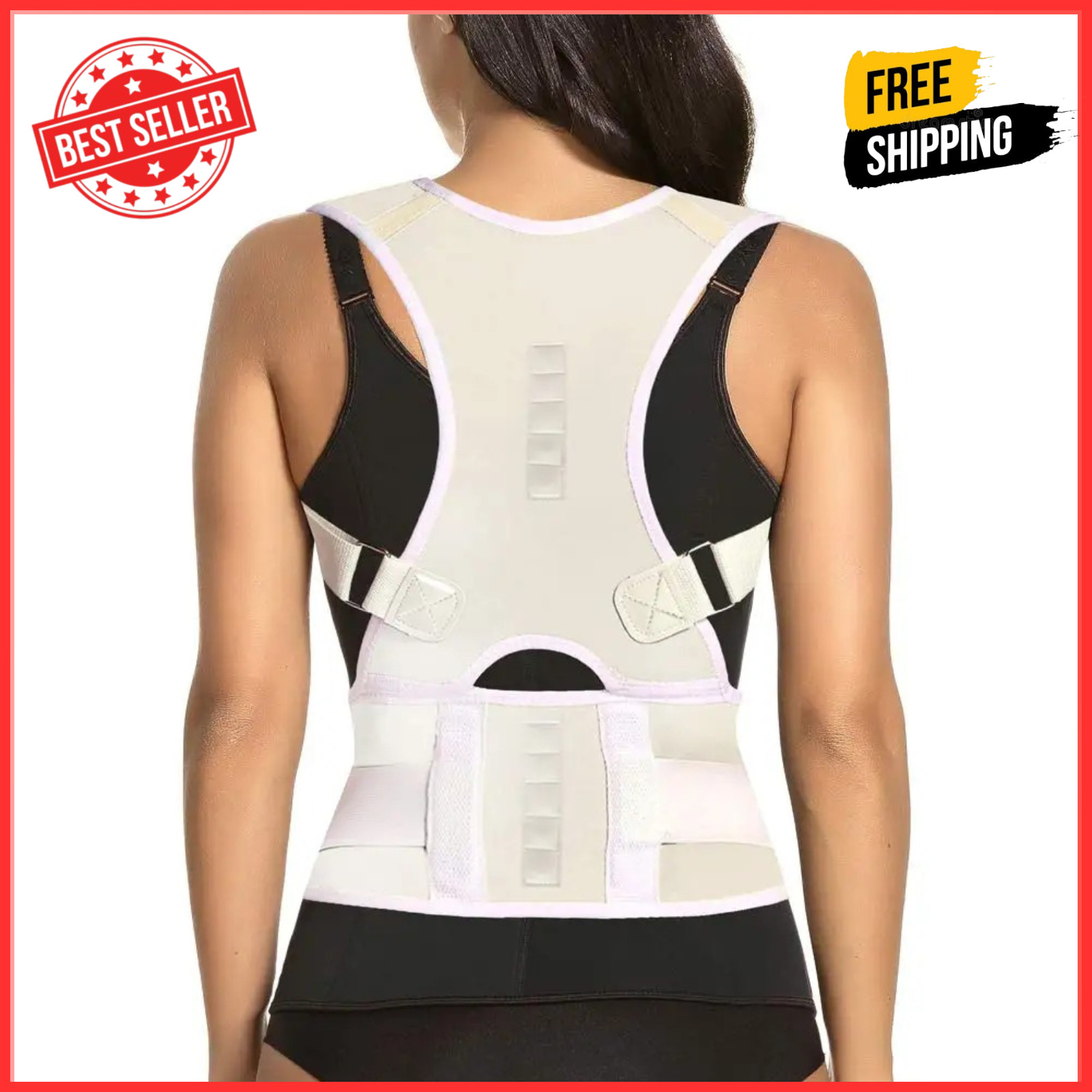 Posture Corrector Support Magnetic Back Shoulder Brace Belt Band For Men Women