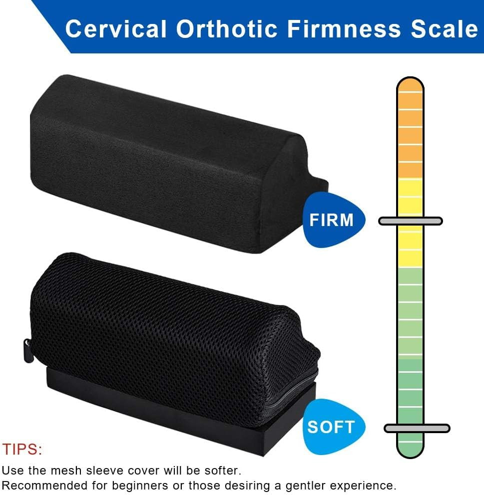 Strongtek Cervical Neck Wedge – Firm Foam Orthotic Block for Neck Curve Restorat