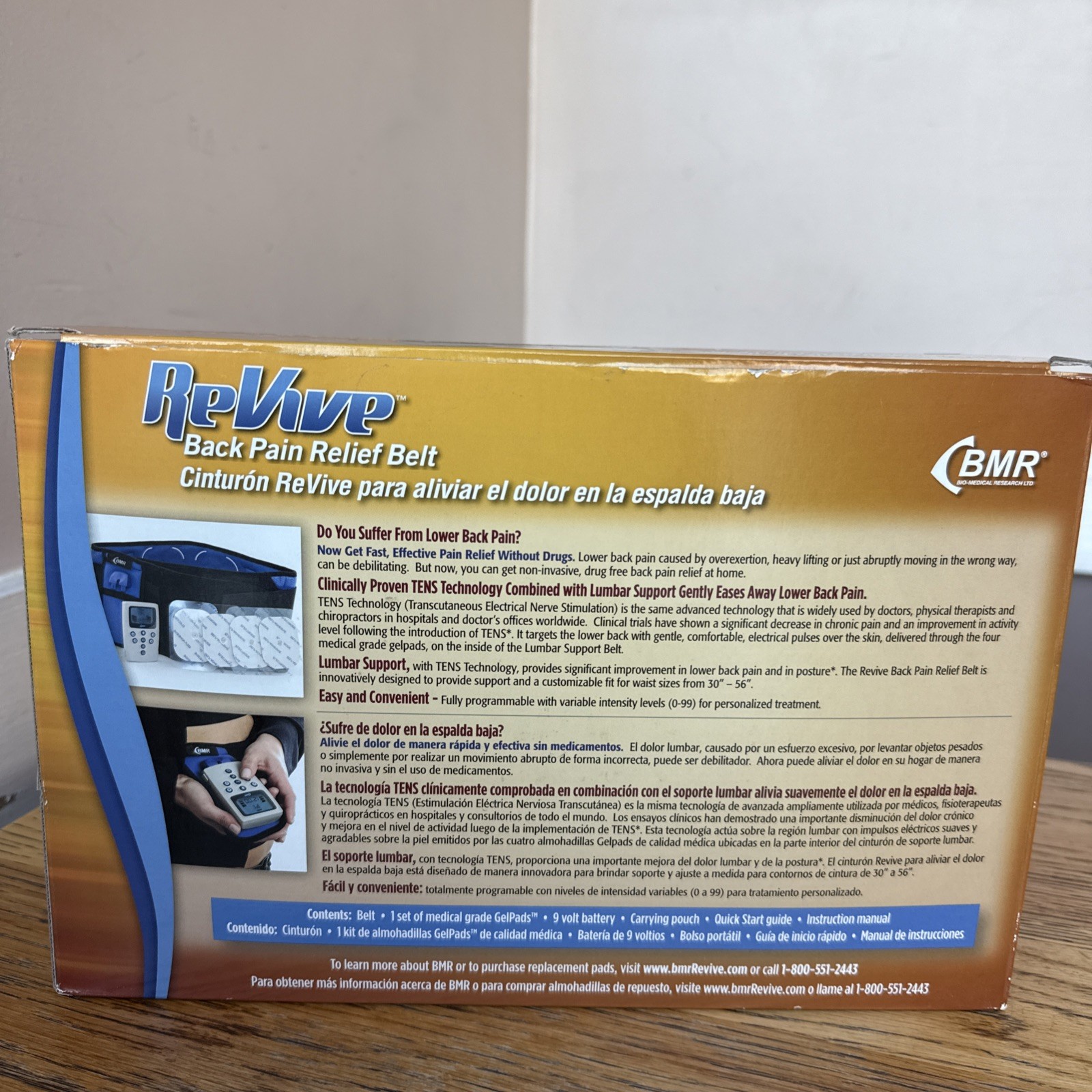 BMR Revive Back Pain Relief Belt w/ TENS Technology