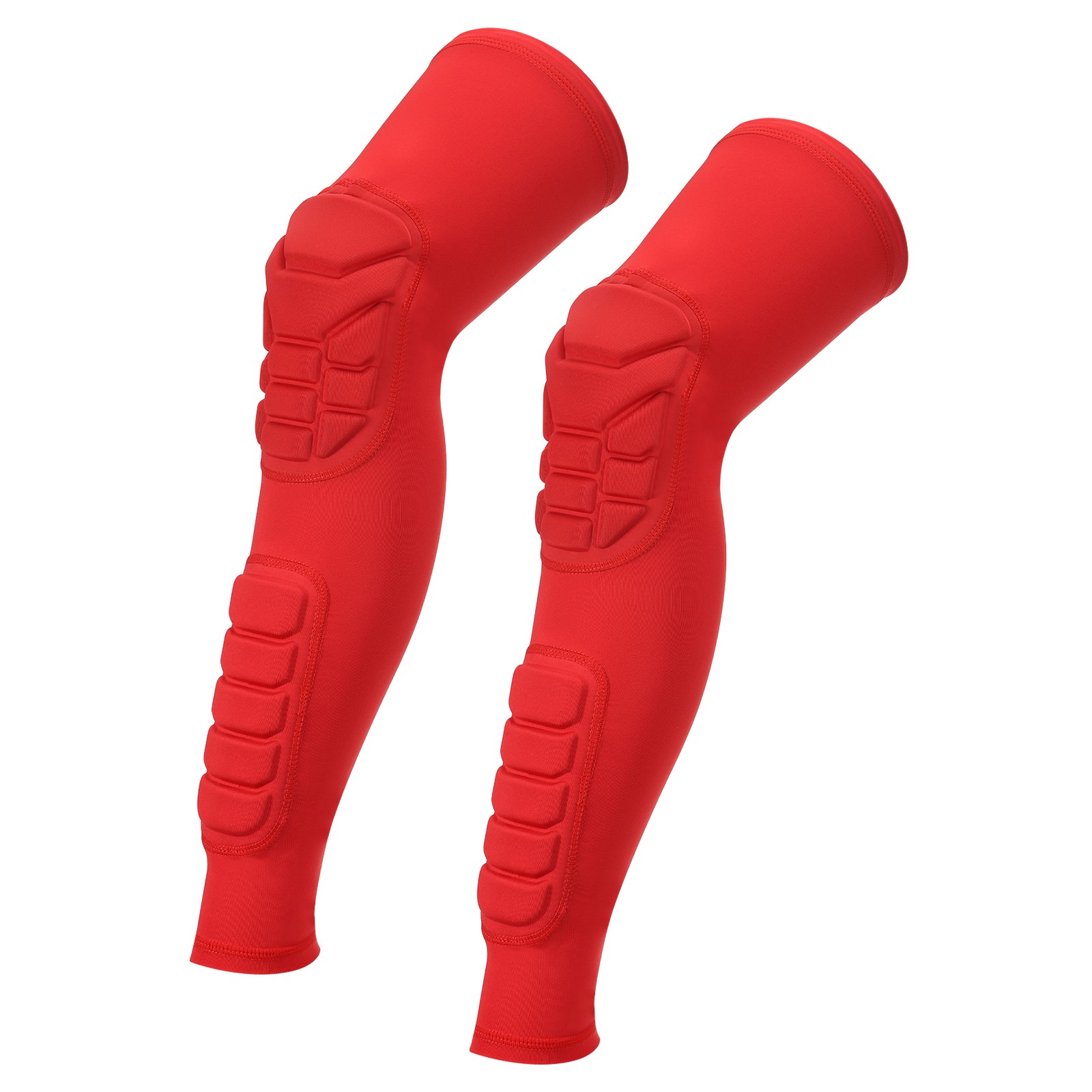 2 Pcs Knee Calf Pads Knee Braces Knee Guards Compression Leg Sleeve Red XL