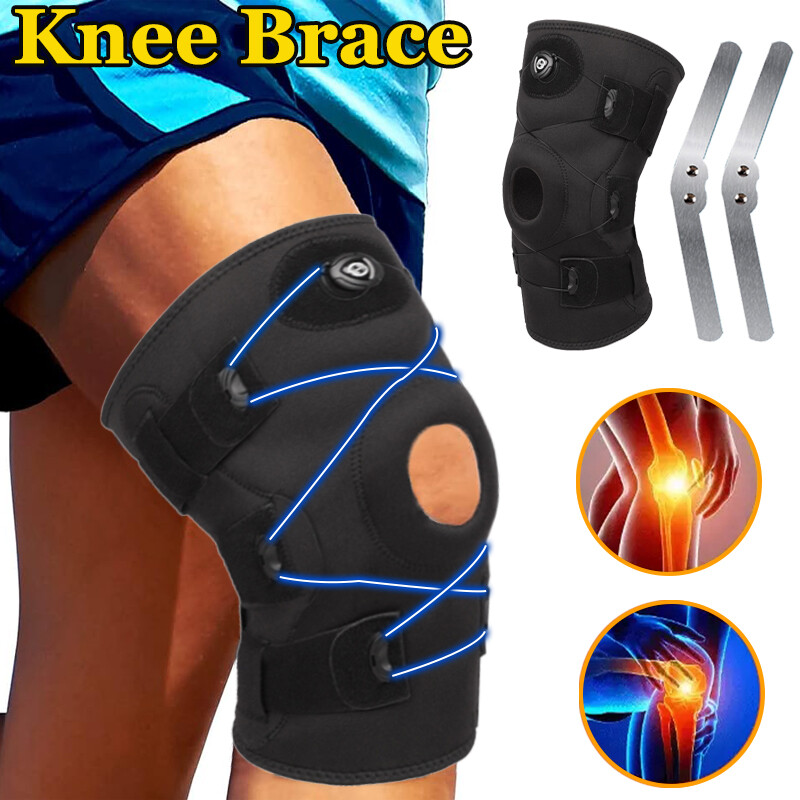 Hinged Knee Brace Patella Support Arthritis Stabilizer Compression Wrap