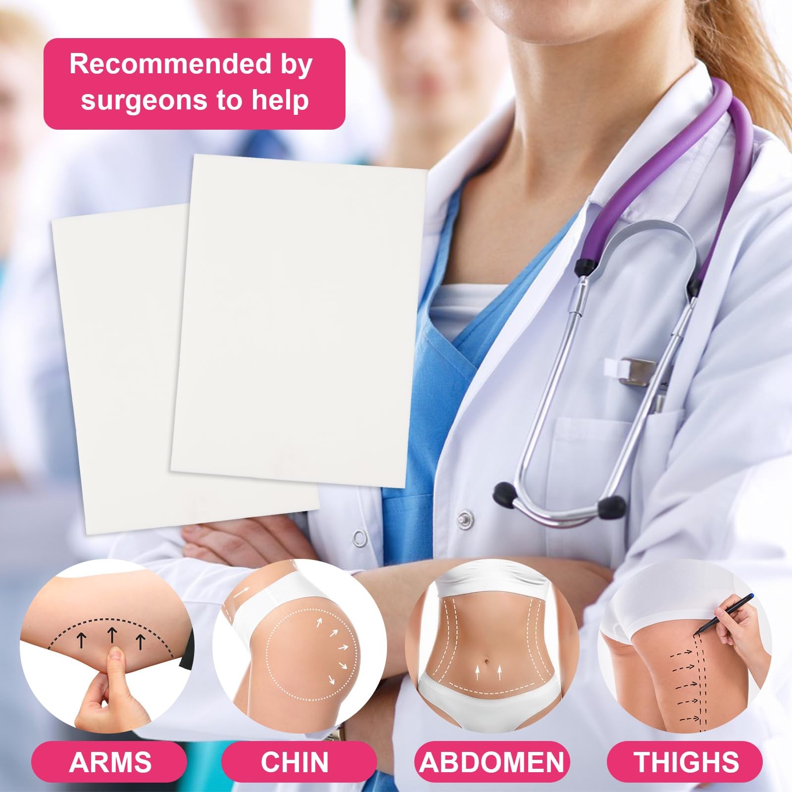 5 Pack Lipo Foam Pads – 8” x 11” Lipo Foam Board Lipo Foams Post Surgery fo…