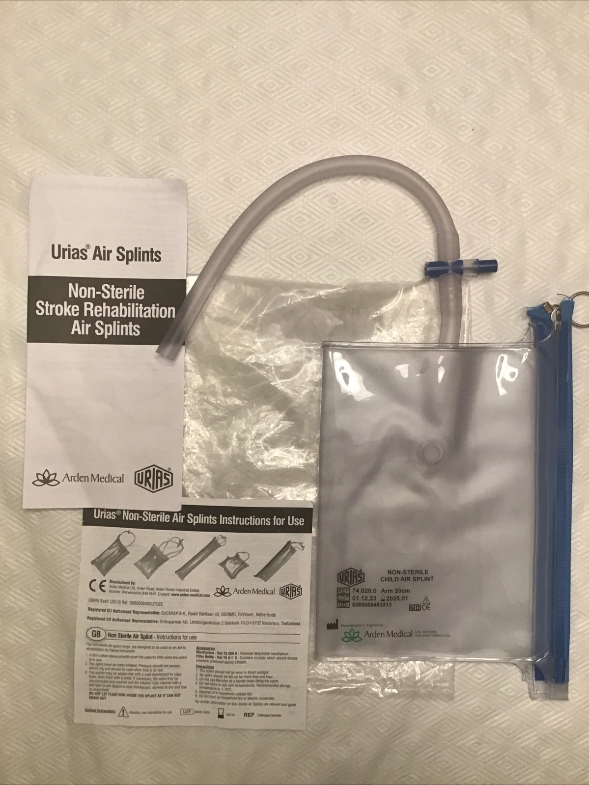 Arden Medical Non-Sterile Child Air Splint Arm 20cm NWOB