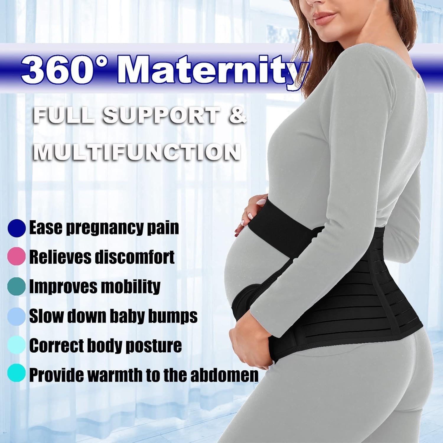 ChongErfei Maternity Belt, Pregnancy 3 in 1 Support Belt for Back/Pelvic/Hip….