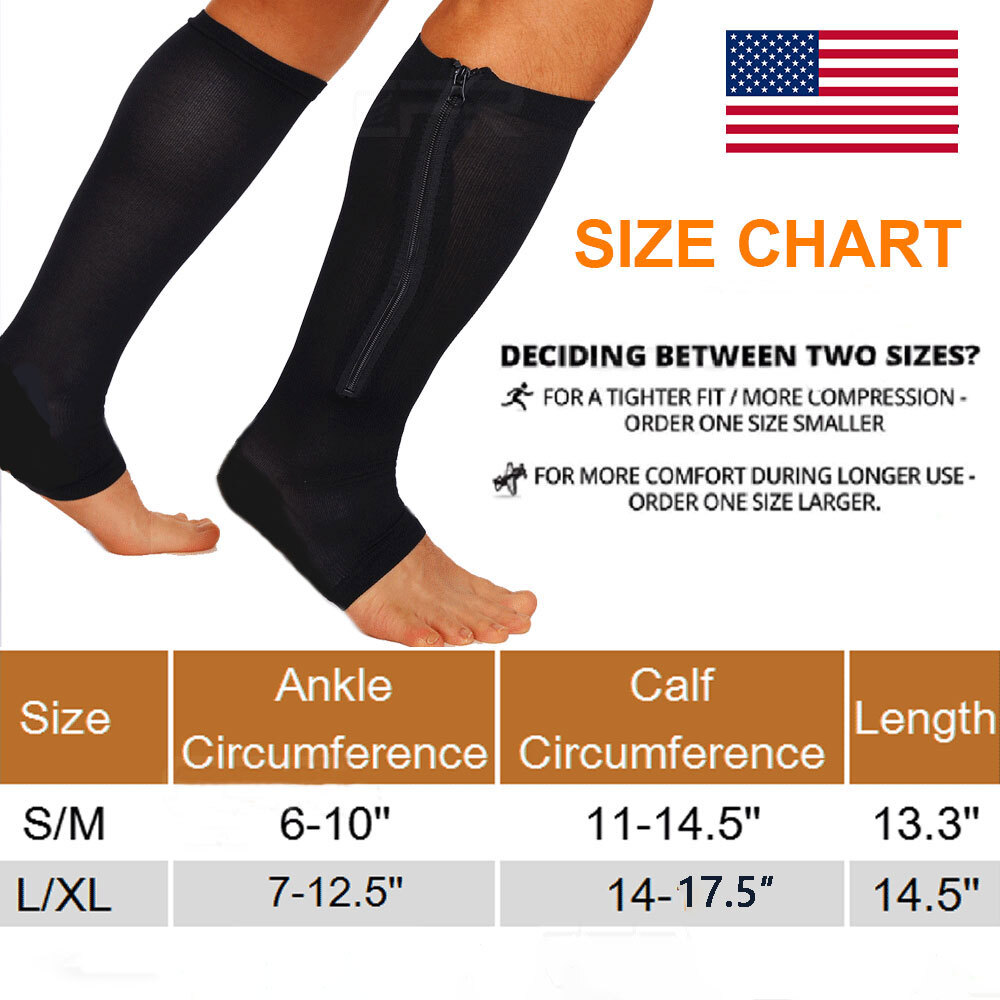 3pairs Socks For Compression Socks 20-30mmhg Men Women Circulation Recover Nylon