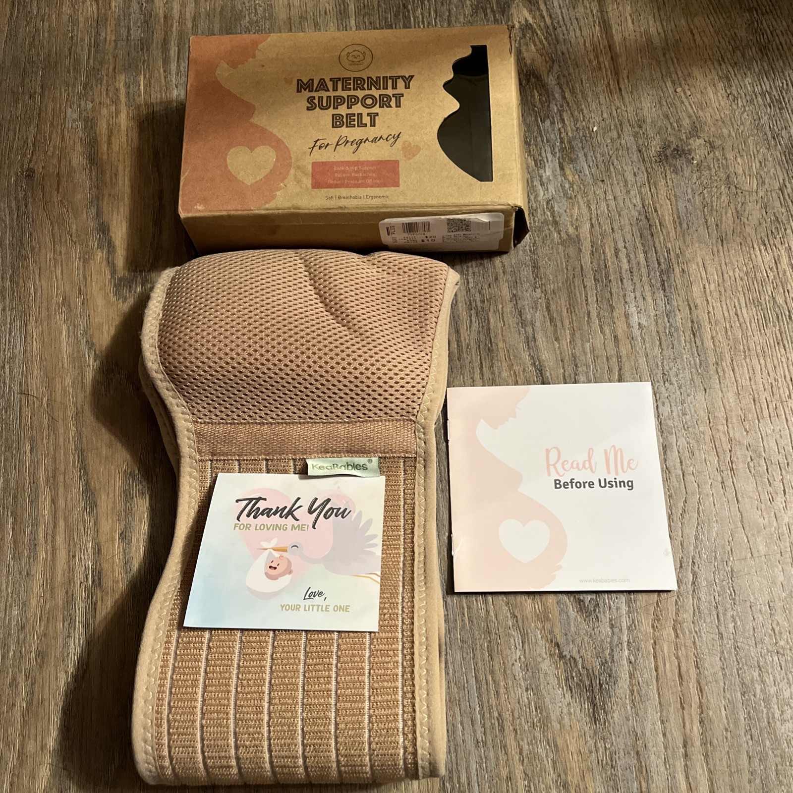 Keababies Maternity Support Belt for Pregnancy Classic Ivory One Size M/L