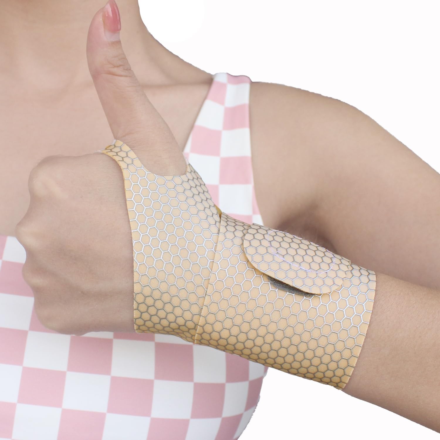 2 Pcs Ultra-Thin Wrist Brace Support for Carpal Tunnel, One Size, Skin Tone