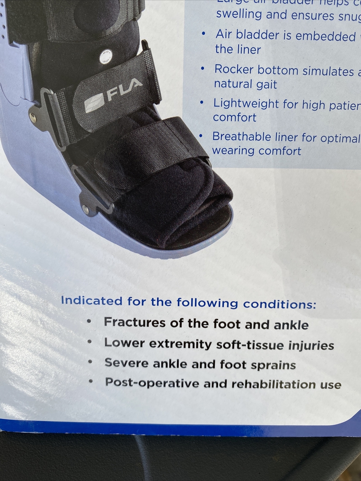 FLA Adjustable Air Ankle Walker Boot Low Large Men’s 10.5-12.5 – Women 11.5-13.5