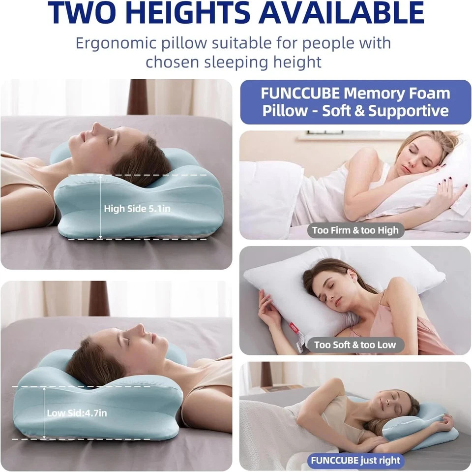 Almohada cervical – Almohadas de espuma viscoelástica para aliviar el dolor