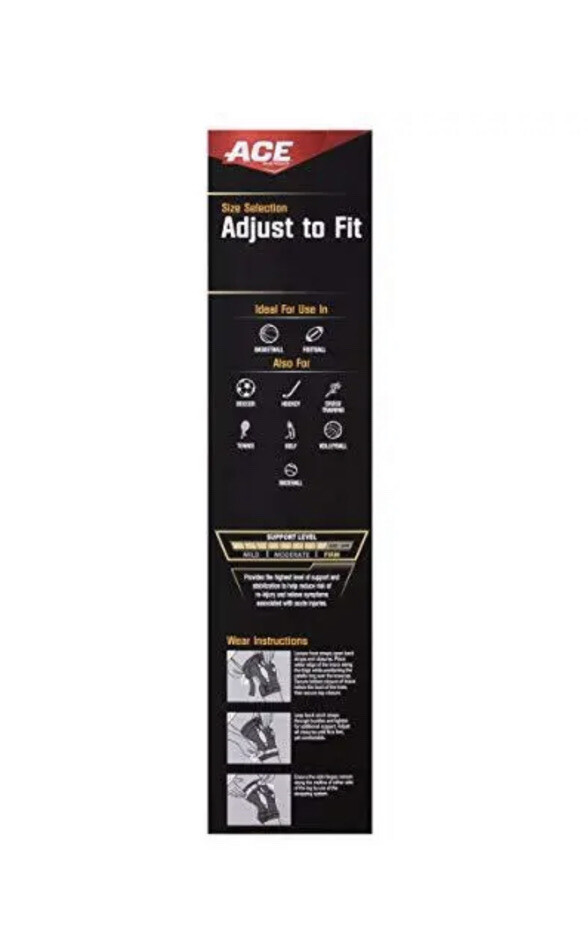 ACE Adjustable Hinged Knee Brace Improved Size Range (see description)