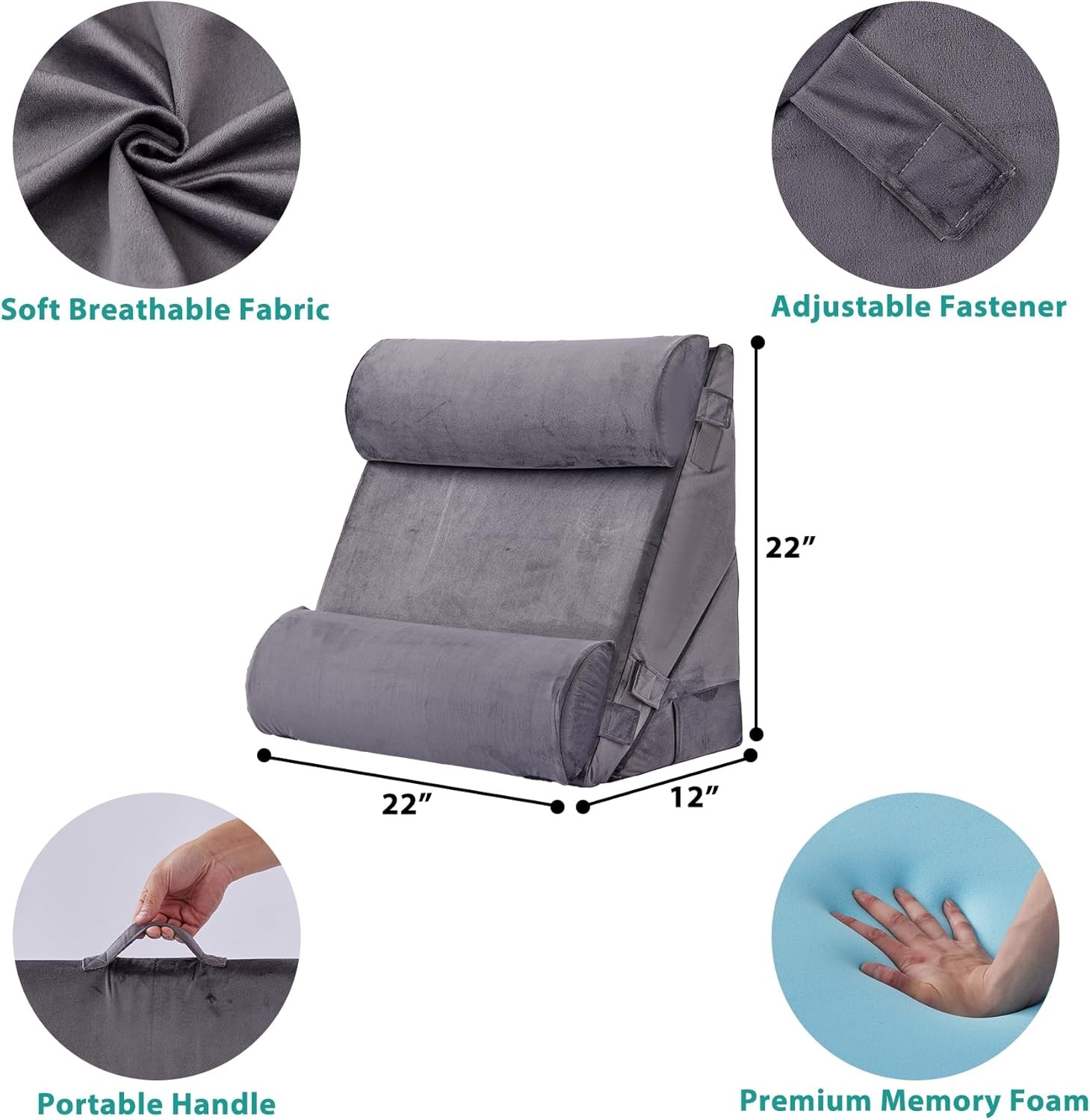 Adjustable 4pcs Bed 9&12 Inch + 2 Head Pillow, Short Plush