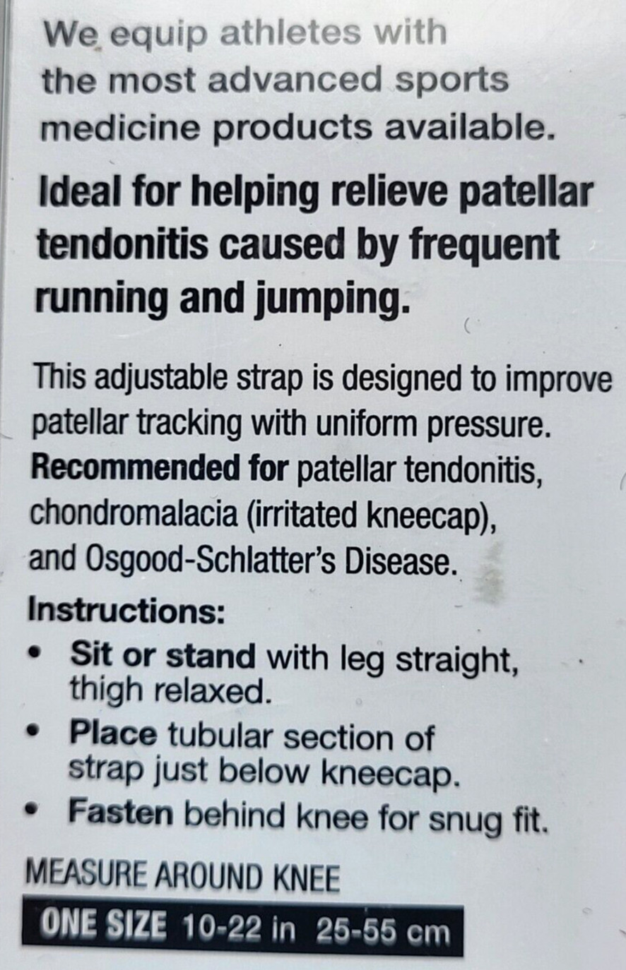 MUELLER Jumpers Knee Strap Moderate Support Antimicrobial Adjustable One Size