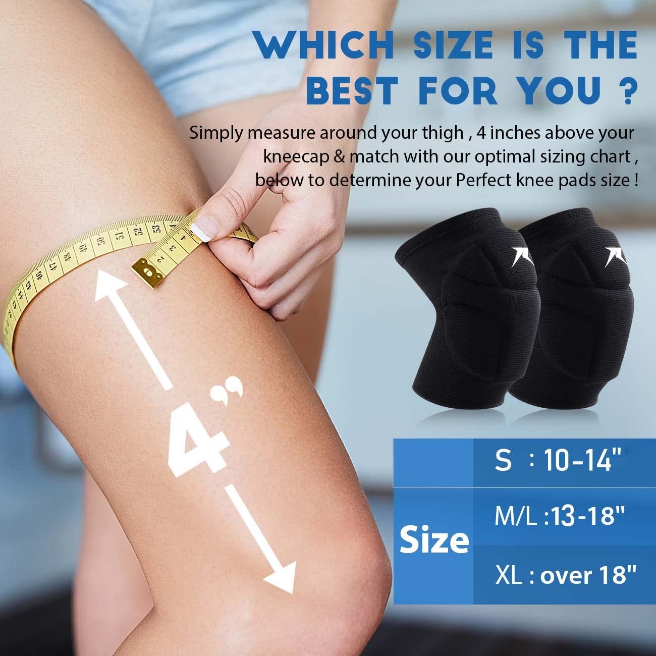 Volleyball Knee Pads,Knee Compression Sleeve Support for Men Women with High …