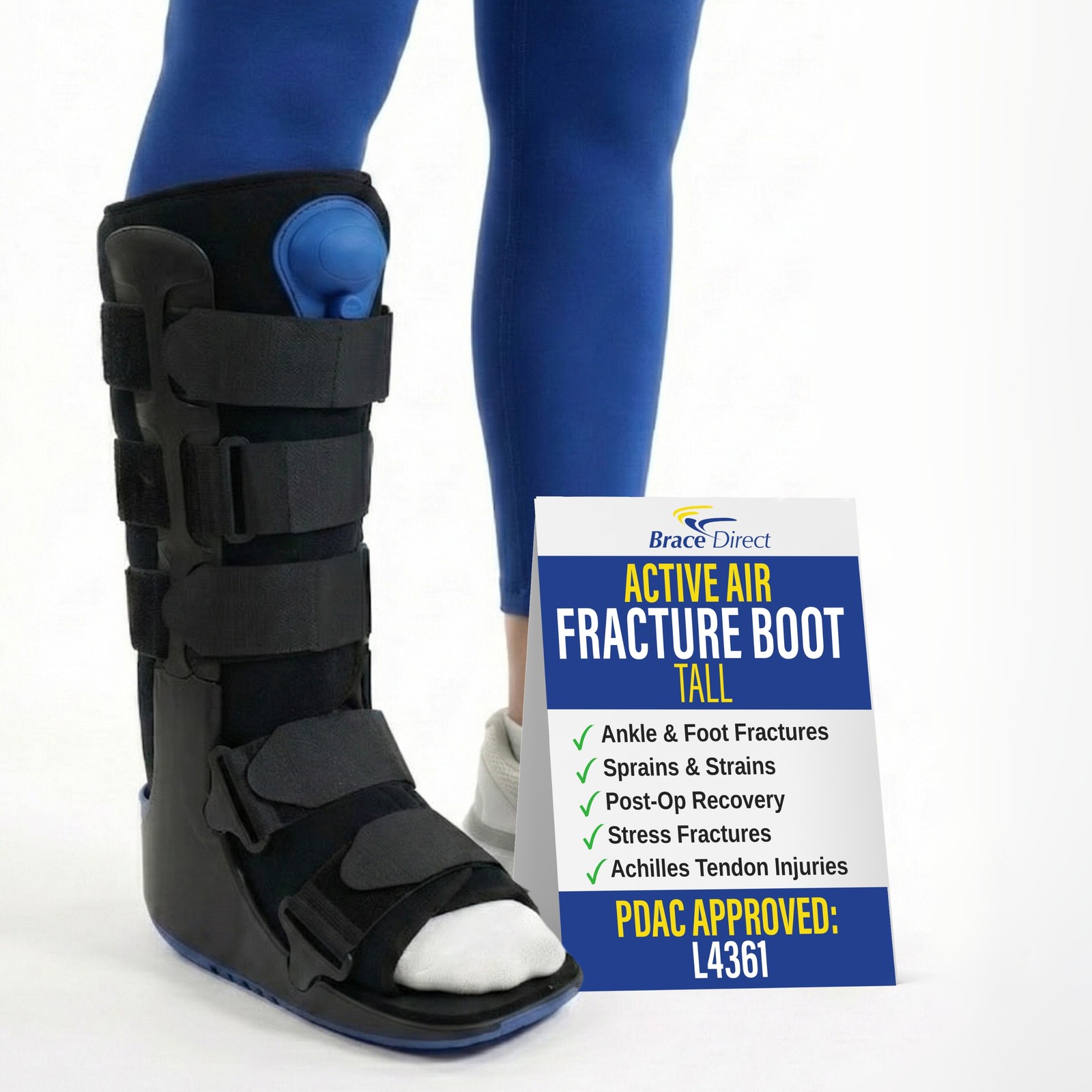 Brace Direct Tall Walking Boot L4361 Pneumatic Fracture Support