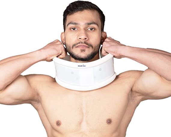 Wondercare Rigid Cervical Collar Plastic Neck Support Brace Adjustable Height