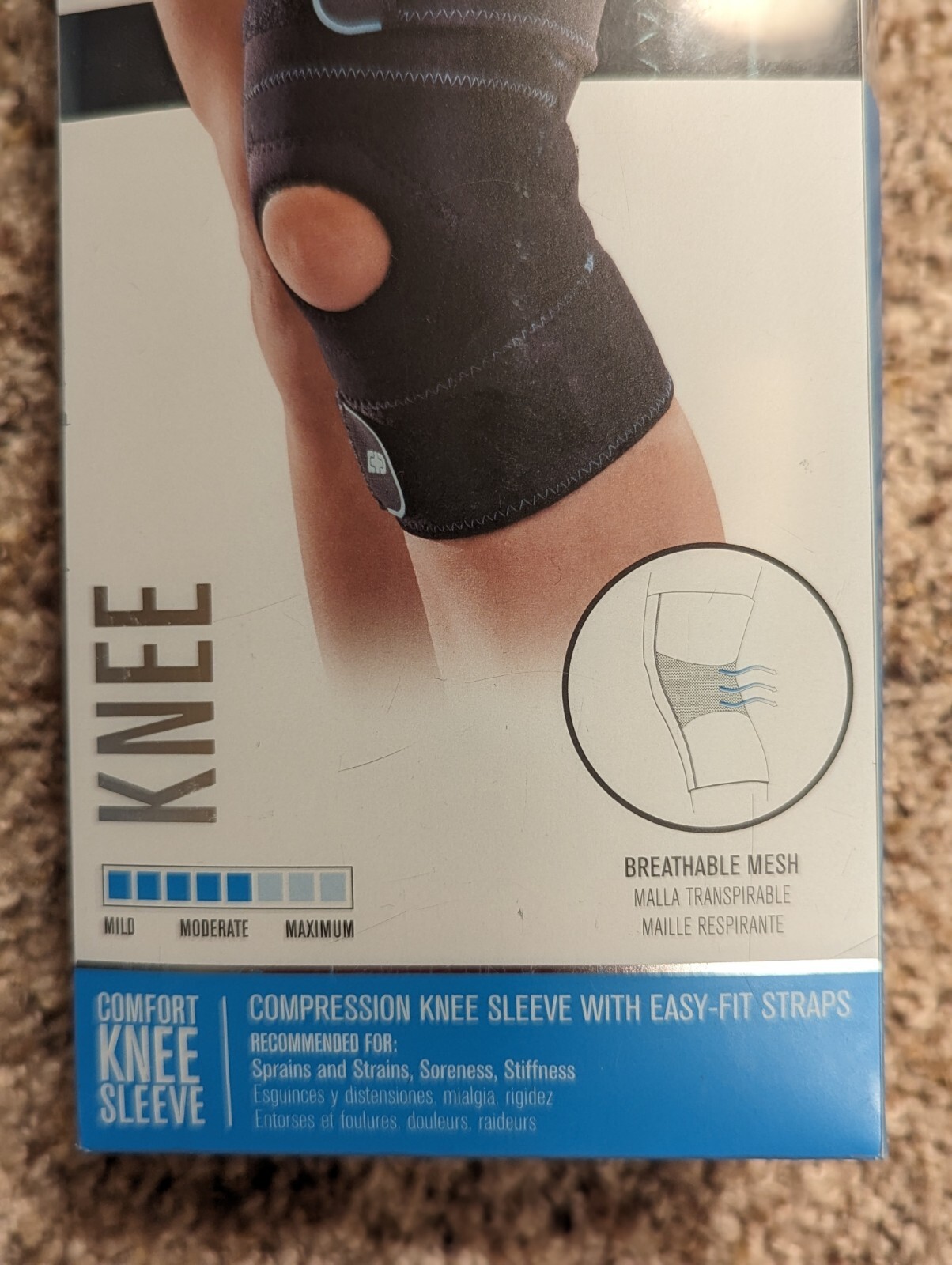 DonJoy Advantage Comfort Knee Sleeve Moderate Compression Medium Black