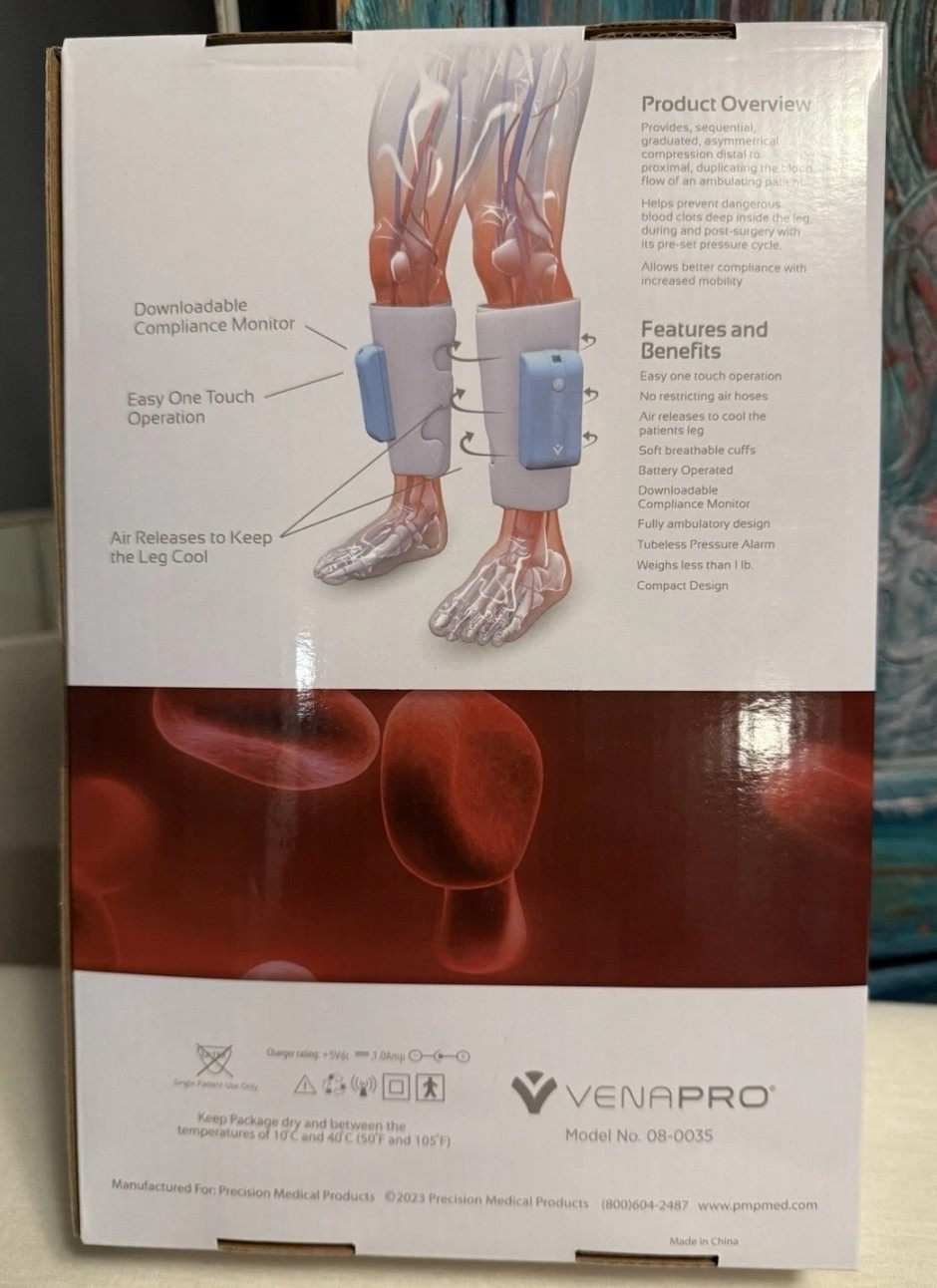Venapro 2 Legs Compression Device To Prevent Deep Vein Thrombosis (DVT)