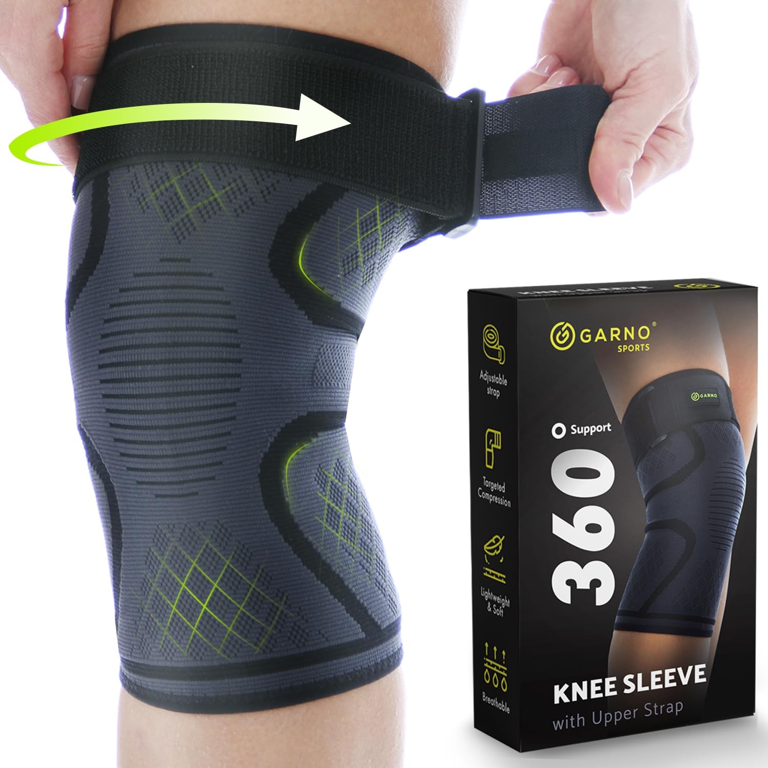 Knee Brace For Knee Pain, Compression Sleeve with Strap for Patella and IT Ba…