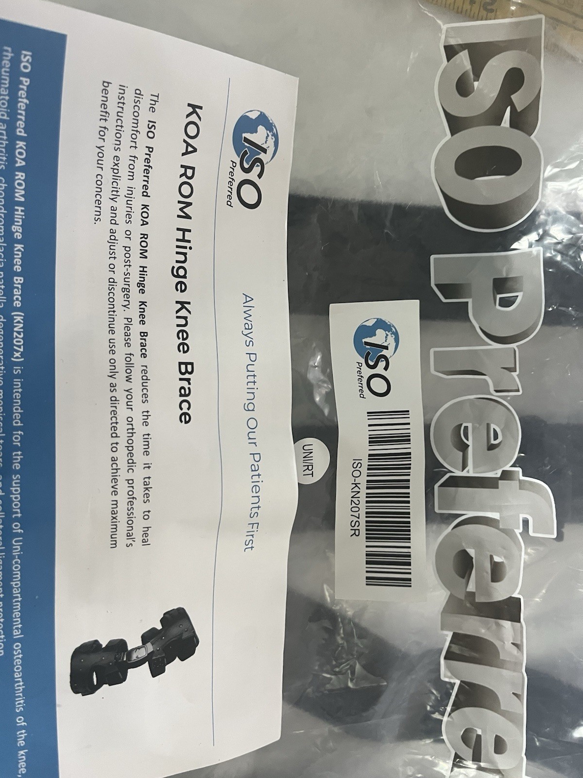 ISO Preferred KOA Roam Knee Braces Right & Left Universal Hinged KN207SR KN207SL