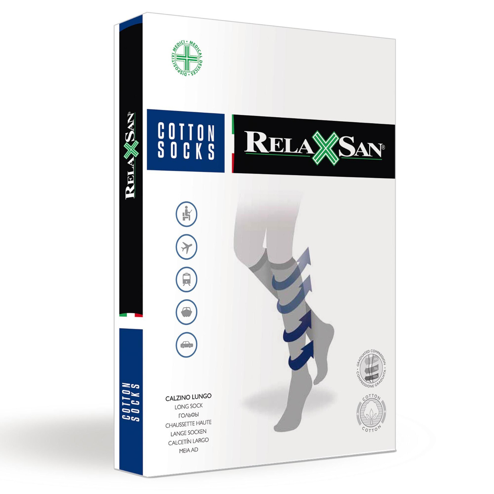 RelaxSan 920 cotton compression socks firm support 22-27 mmHg – unisex