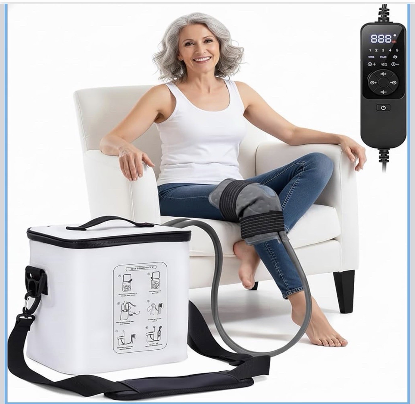 Cold Therapy Machine Knee Ice Therapy System Compression Pad Recovery