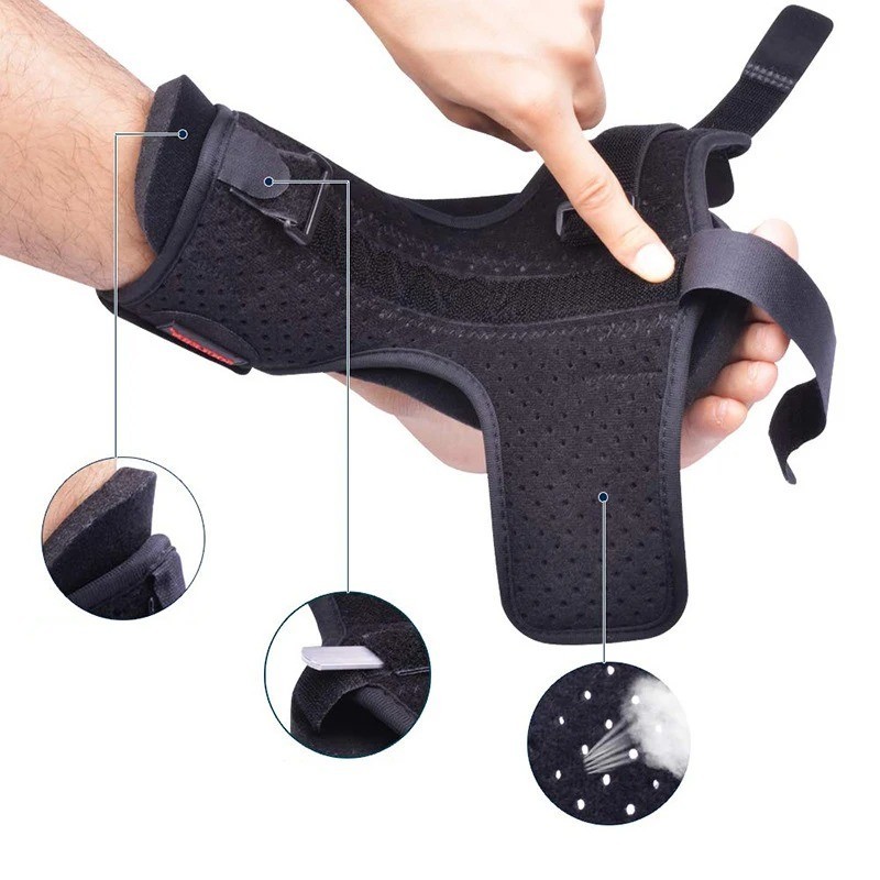 Plantar Fasciitis Night Splint Adjustable Foot Drop Ankle Brace Support Toe Pain