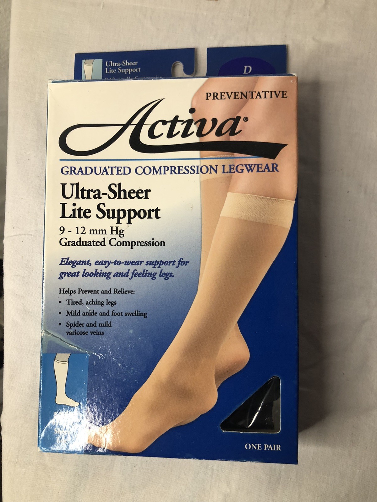 Activa Ultrasheer Womens Compression Knee 9-12 mmHg Supports FLA Stockings Black
