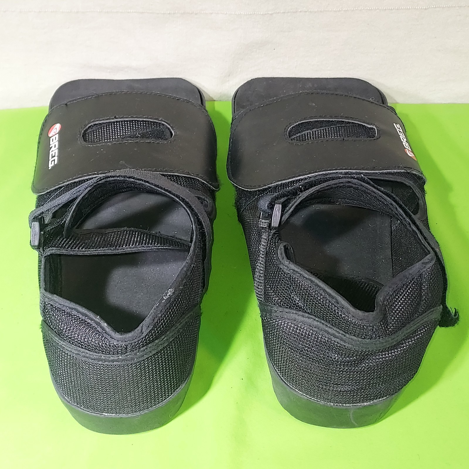 TWO Breg Square Toe Post-Op Foot Brace Shoes Adjustable Black Adult XL 13”Length