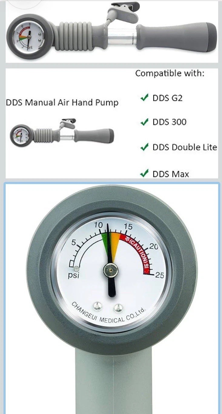Disc Disease Solutions DDS Manual Inflate Replacement Pump For Traction Belt