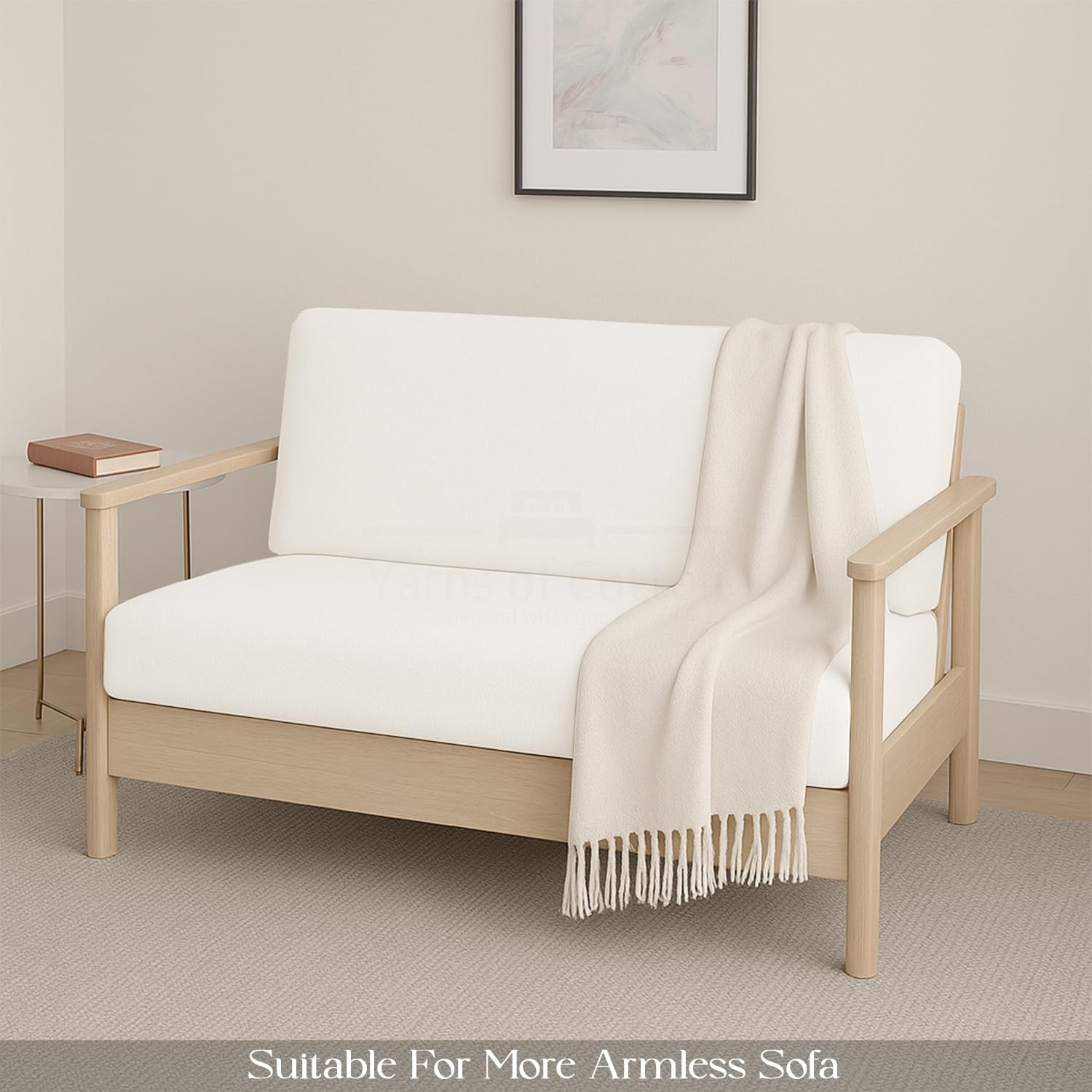 Queen Size Armless Futon Covers – 100% Egyptian Cotton Queen, 01 – White