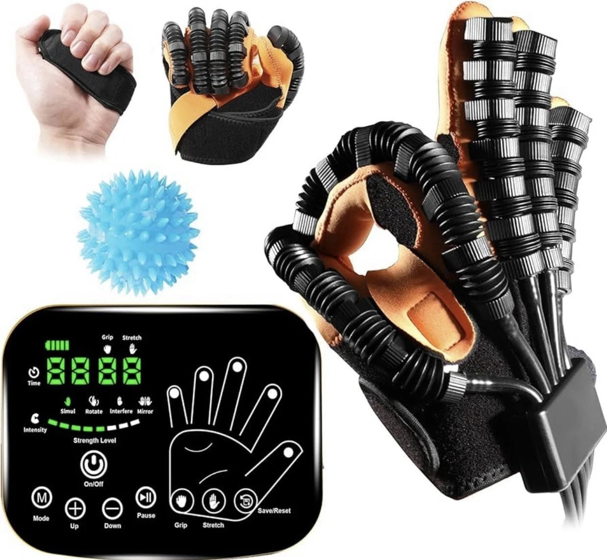 Rehabilitation Robot Gloves, Training Glove for Stroke Rehab Hand Finger Right L