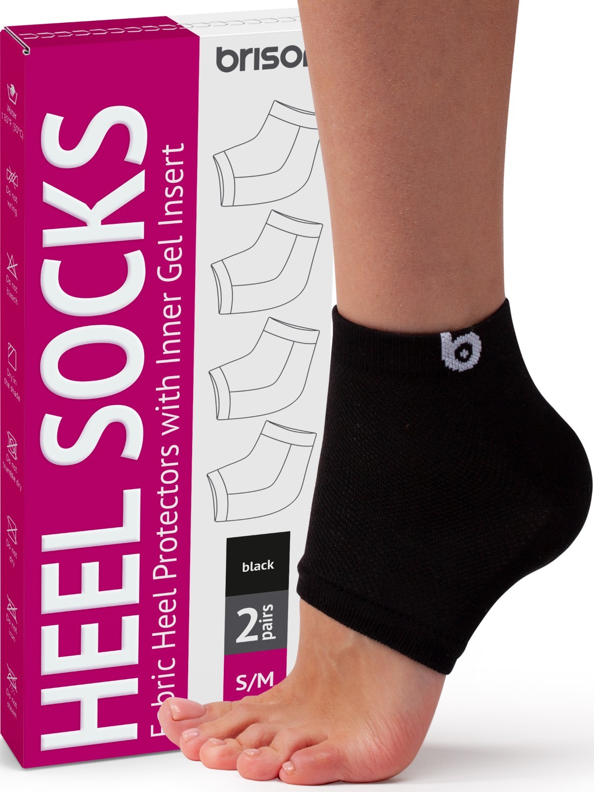 Moisturizing Heel Socks – Toeless Socks for Women Men