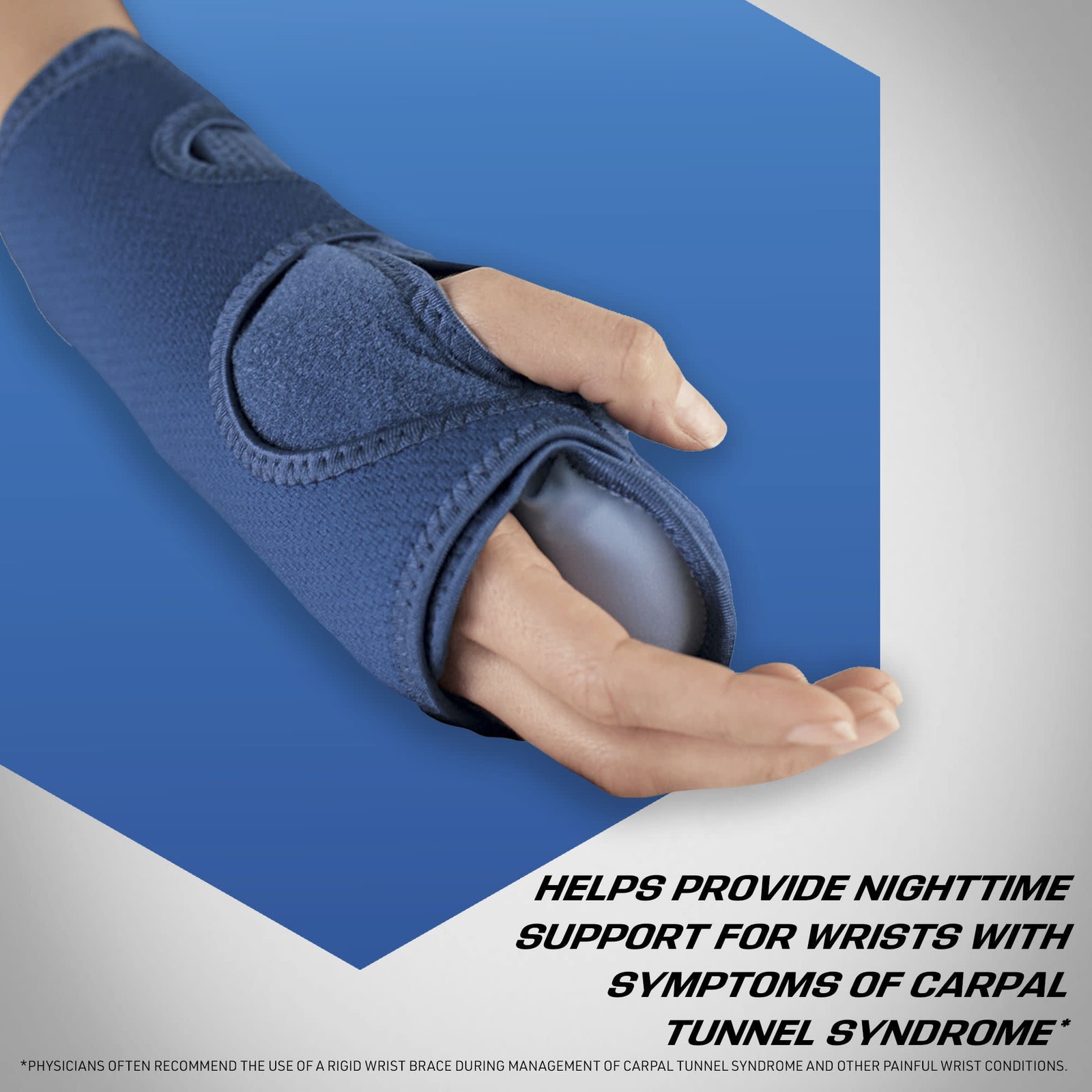 ACE Brace Night Wrist Sleep Support Adjustable One Size 1 Support