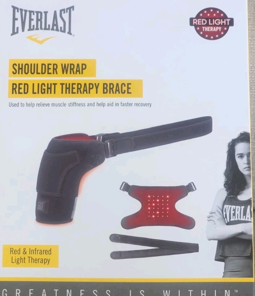 NIB! Red & Infrared Therapy Shoulder Wrap Brace by Everlast