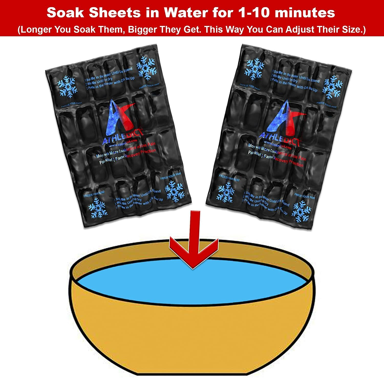 2 Pack Hot & Cold Therapy Flexible Sheets for Compression Sleeves 8″ x 9.5″