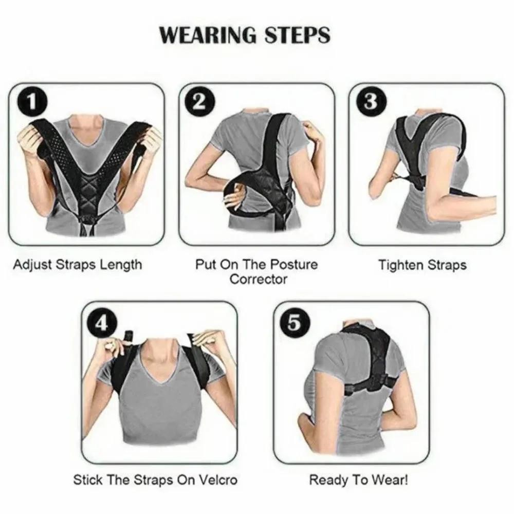 Posture Corrector Adjustable Back Brace Shoulder Support Strap Clavicle Belt US