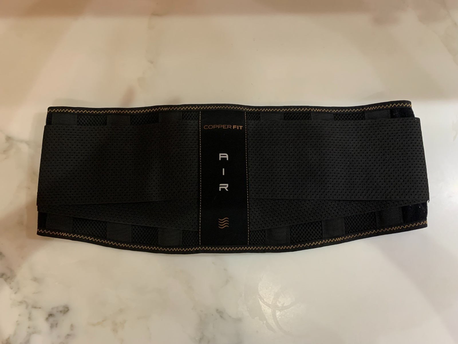 Copper Fit Elite Air Series Back Support – Black – Adult 48″ Long –Air Flow Tech