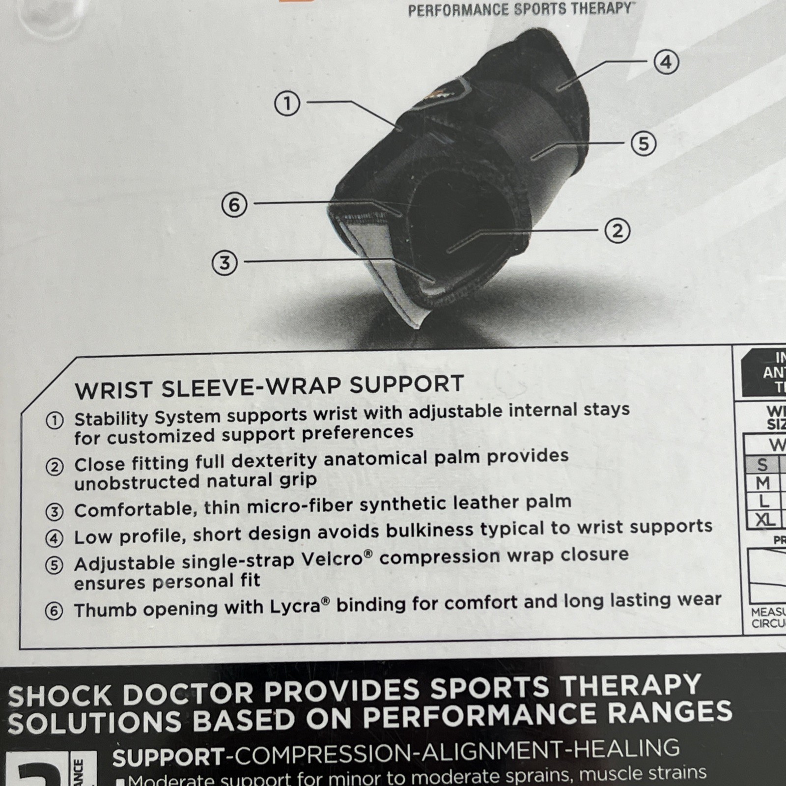 (2) Shock Doctor Adult Wrist Sleeve Wrap Support 822, LH & RH Size Small S