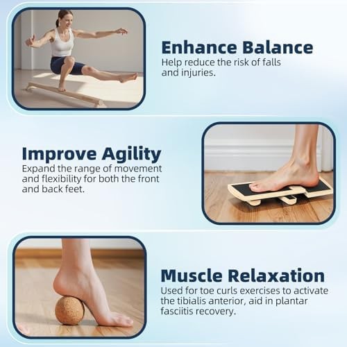 Versatile 40 Inch Beech Wood Balance Beam for Home Use – Enhance Balance, Ank…
