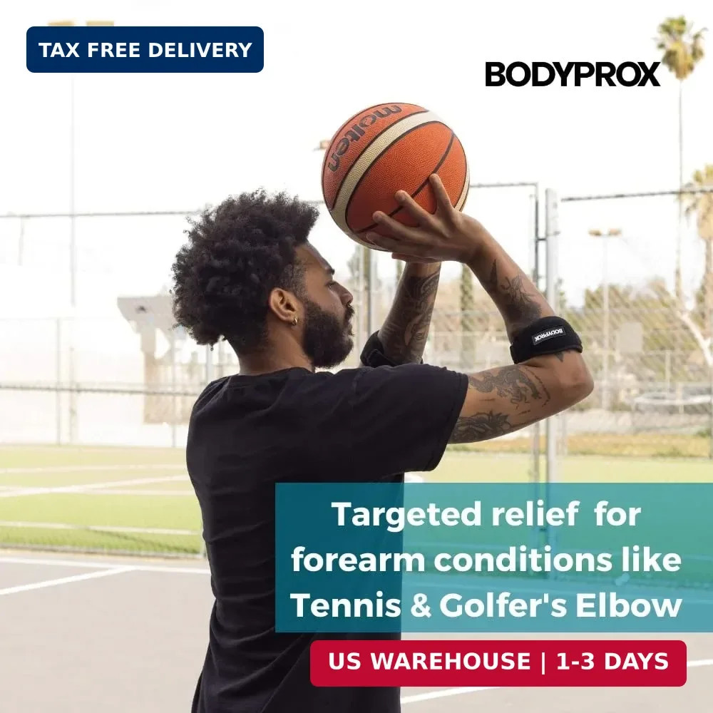 Elbow Brace 2 Pack for Tennis & Golfer’s Elbow Pain Relief