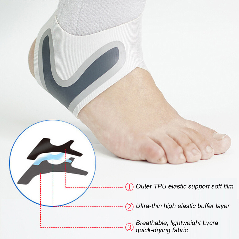 Ankle Brace Compression Support Sleeve Plantar Fasciitis Foot Wrap Pain Relief