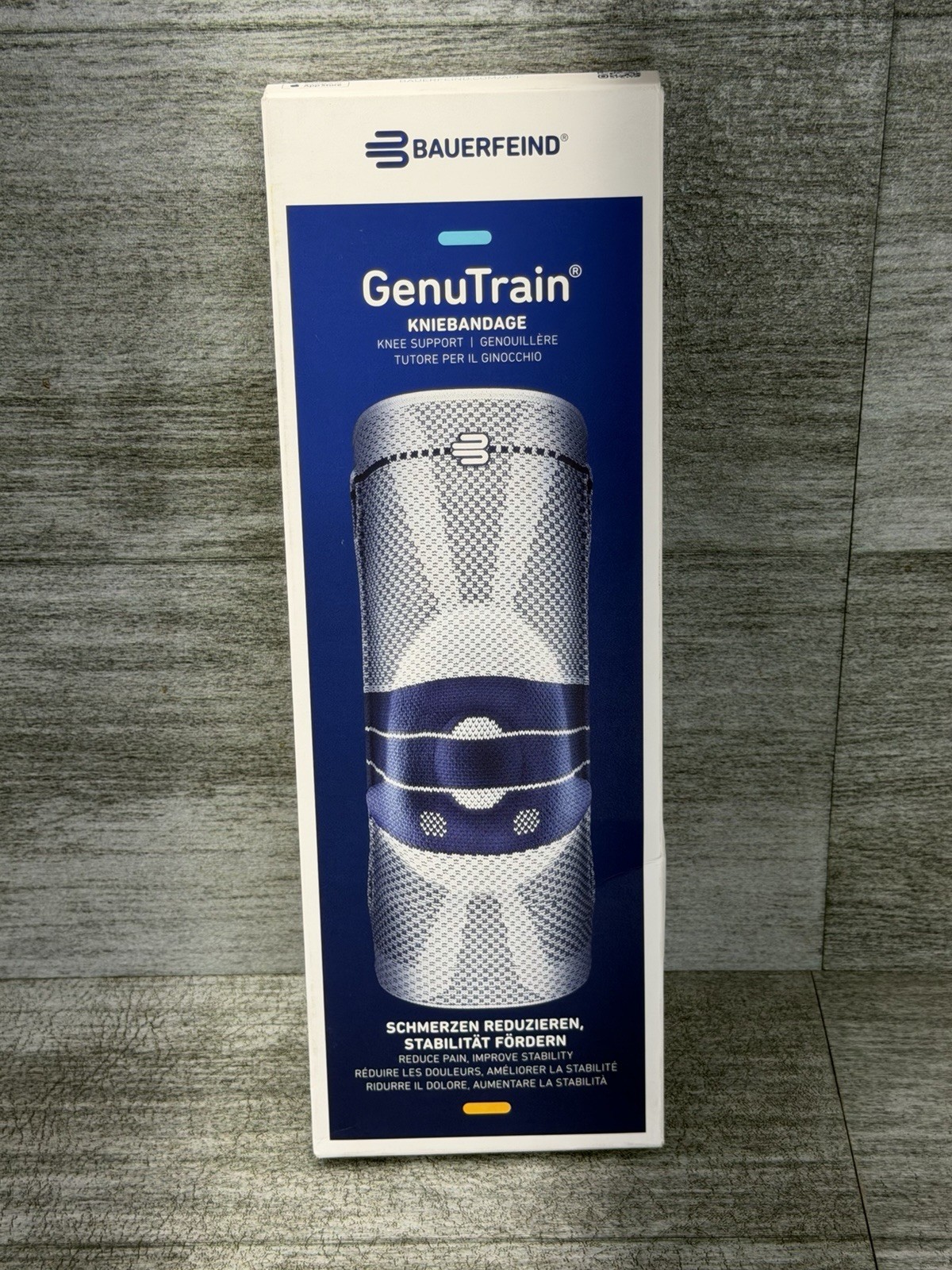 Bauerfeind GenuTrain Knee Support Brace Kniebandage Size 3C Comfort Black Blue