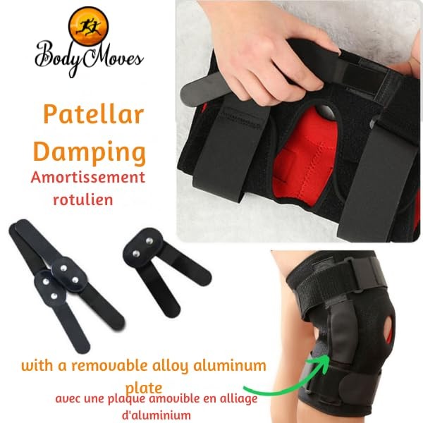 BodyMoves Kid’s Hinged Knee Brace with Ice Pack Sporty Black